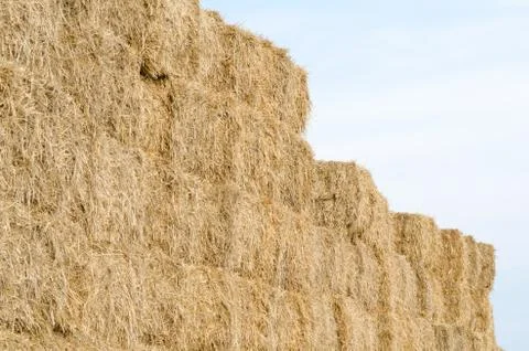 Straw Bales Horizontal Stock Photos