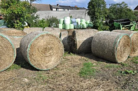 Straw bales Stock Photos