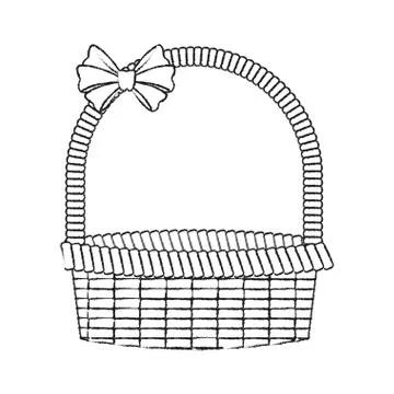 Straw basket icon image Stock Illustration