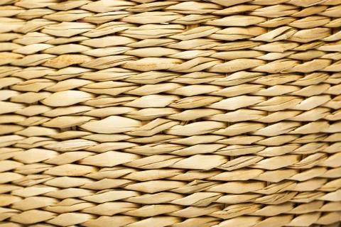 Straw basket texture Stock Photos