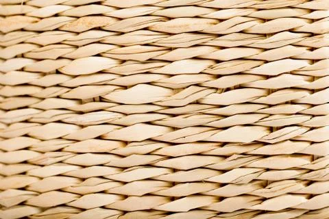 Straw basket texture Stock Photos