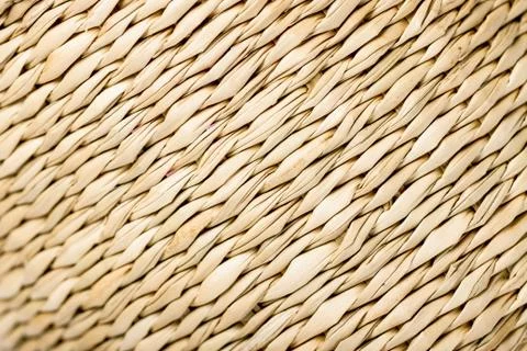 Straw basket texture Stock Photos