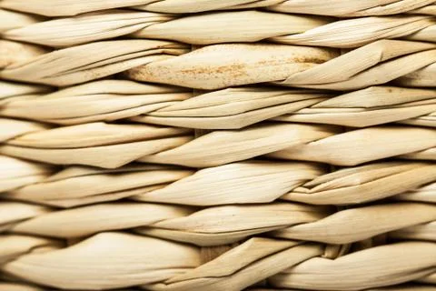 Straw basket texture Stock Photos