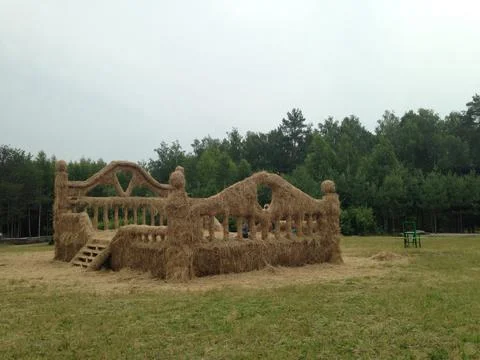 Straw bed Fotos de archivo