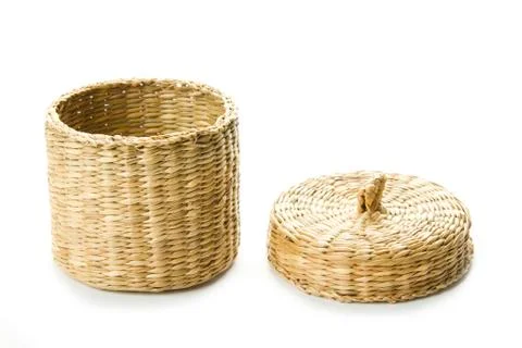 Straw bin Stock Photos