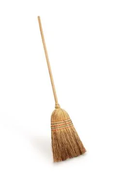 Straw broomstick Stock Photos