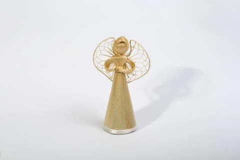 Straw Christmas angel Stock Photos