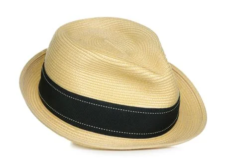 Straw fedora Stock Photos