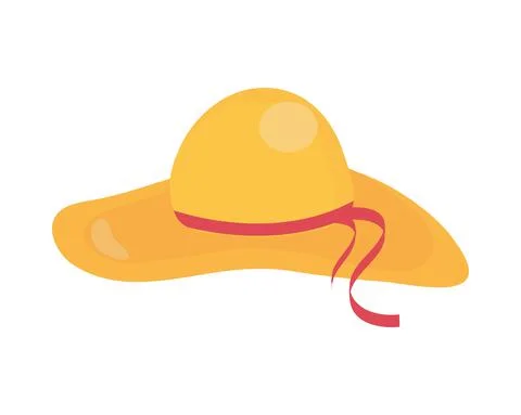 Straw female hat Stock Illustration