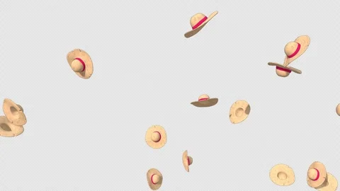 Straw hat Blast Off Stock Footage 310491886