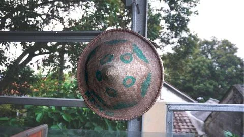 Straw hat hanging Stock Photos