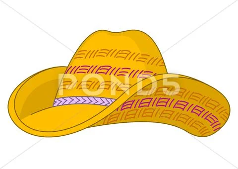 Straw hat Stock Illustration