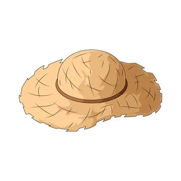 Straw hat illustration Stock Illustration