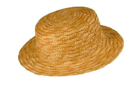 Straw hat isolated Stock Photos