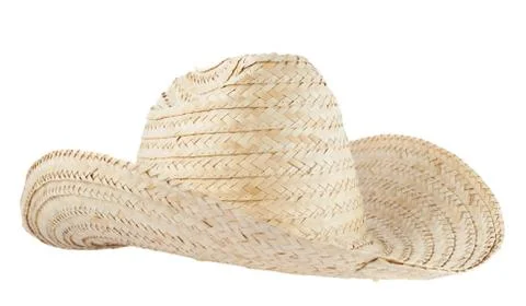 Straw hat isolated Stock Photos