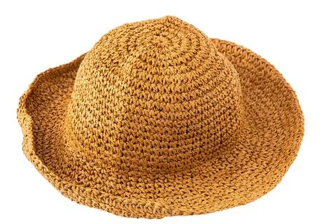 Straw Hat isolated on white background Stock Photos