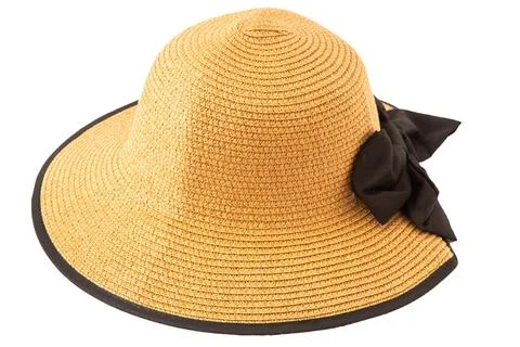 Straw Hat isolated on white background Stock Photos