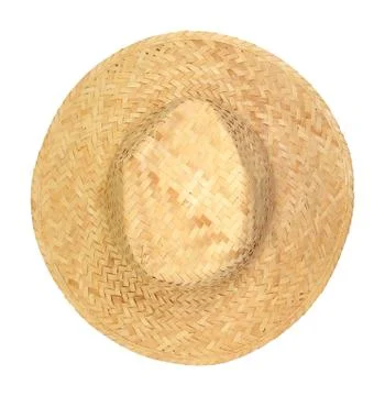 Straw hat isolated on white Foto stock