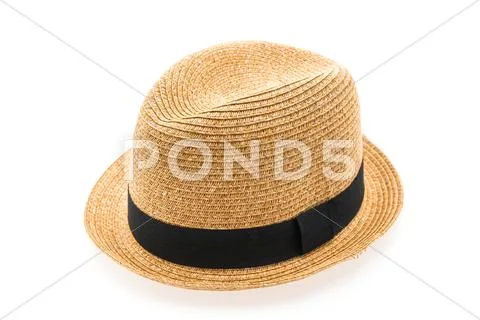 Straw hat for man Stock Photos