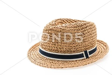Straw hat for man Stock Photos