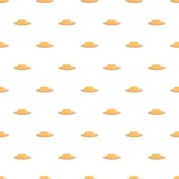 Straw hat pattern arranging seamless background texture Illustrazione stock