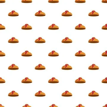 Straw hat pattern creating a seamless background design Stock Illustration