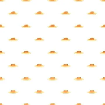 Straw hat pattern preparing for summer travel Stock Illustration