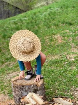 Straw hat style 写真素材