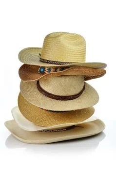 Straw hats Stock Photos