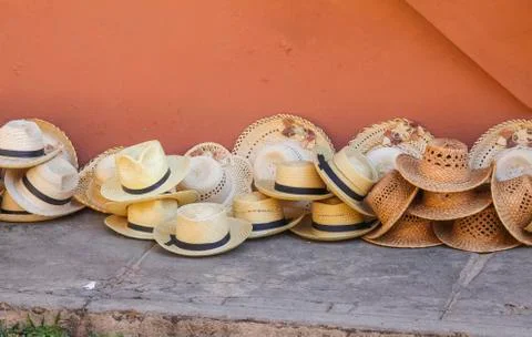 Straw hats Stock Photos