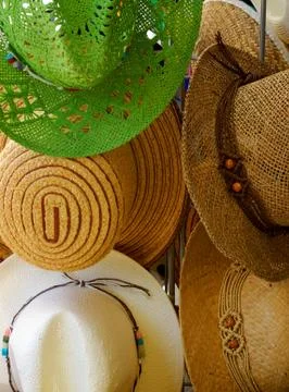 Straw hats Stock Photos
