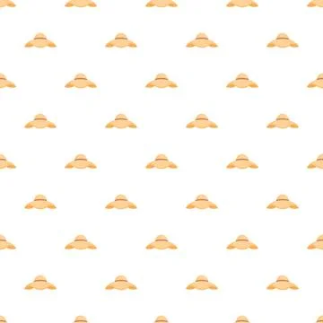 Straw hats repeating seamless pattern for summer vacation Stock Illustration