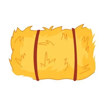 Straw haystack cartoon vector illustration Stock Illustration