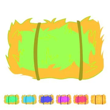 Straw haystack vector cartoon graphic Stockillustratie
