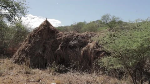 Straw Hut Stock Footage 60560163