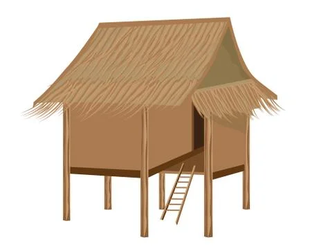 Straw hut vector design Stock Illustration