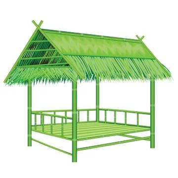 Straw hut vector design Stock Illustration
