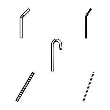 Straw icon vector Stock Illustration