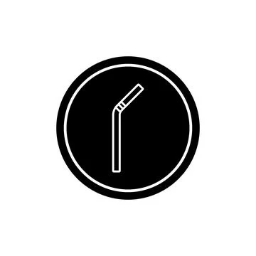 Straw icon vector Stock Illustration
