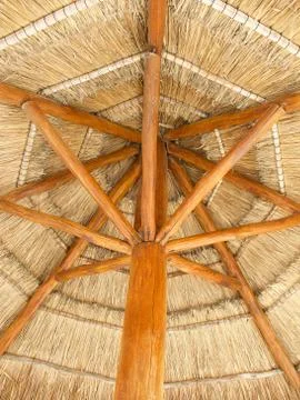 Straw parasol Stock-Fotos