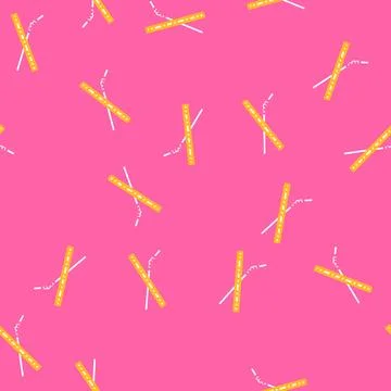 Straw smoothie drink vector seamless pattern Stock Illustration