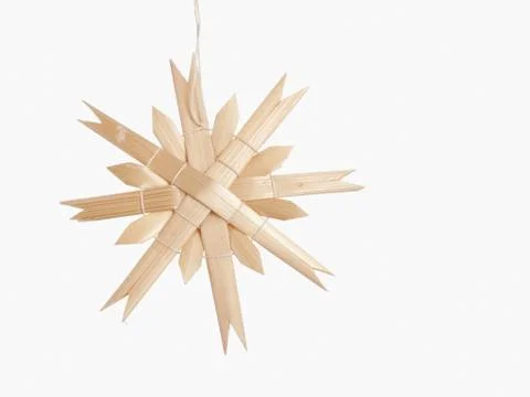 Straw star isolated Stock Photos
