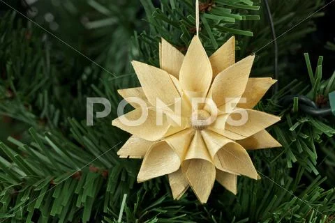 Straw star ornament Stock Photos