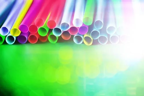Straw straws plastic drinking background colourful  full screen many group .. Stock Photos