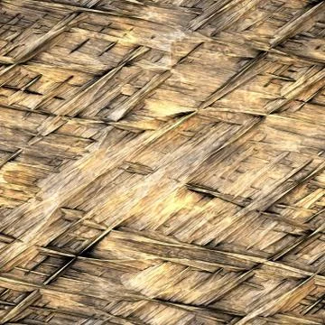 Straw thatch background Stock Photos