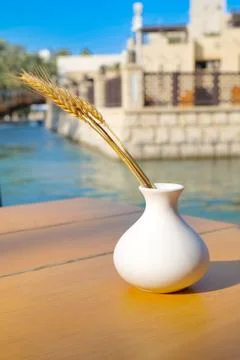 Straw in Vase in Dubai Stock Photos