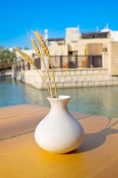 Straw in Vase in Dubai Stock Photos