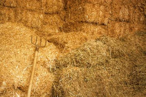Straw  warehouse Foto stock