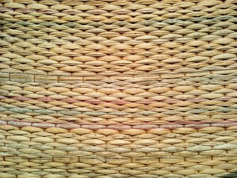 Straw weave or mat texture abstract background Stock Photos