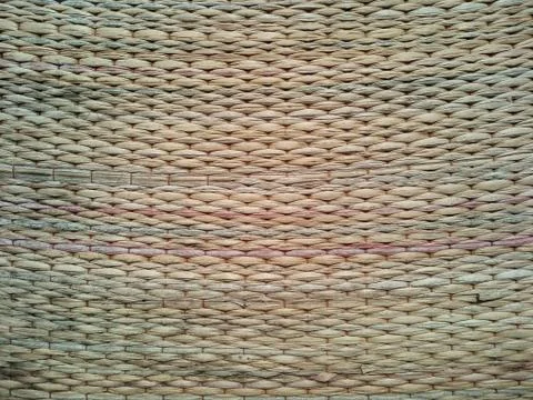 Straw weave or mat texture abstract background Foto stock